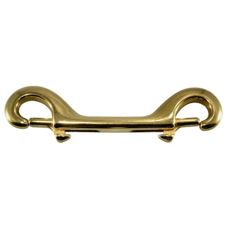 Midwest Fastener 4-3/4" Brass Double Bolt Snap Hooks 10PK 52209